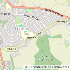 Map of Huddersfield, West Yorkshire
