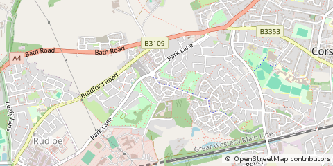 Map of Corsham, Wiltshire