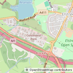 Map of Elstree, Hertfordshire