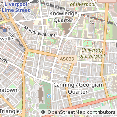 Map of Liverpool, Merseyside