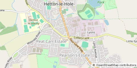 Map of Houghton LE Spring