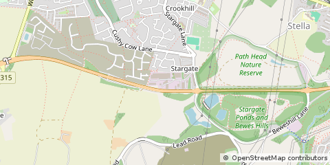Map of Ryton, Tyne and Wear
