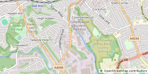 Map of Halesowen, West Midlands