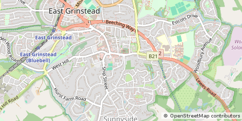Map of East Grinstead