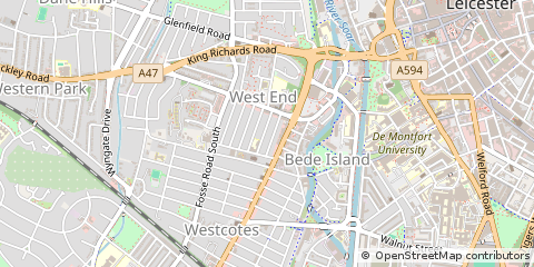 Map of Leicester