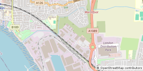 Map of Tilbury, Essex