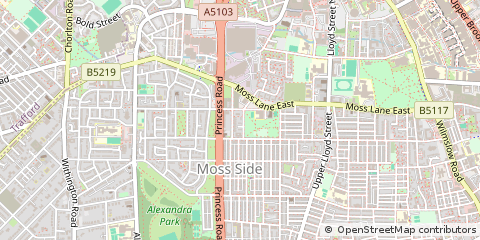 Map of Moss Side, Cheshire