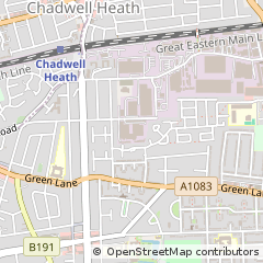 Map of Dagenham, Essex