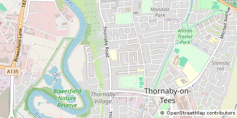 Map of Stockton-on-Tees, Cleveland