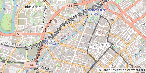 Map of Manchester, Greater Manchester