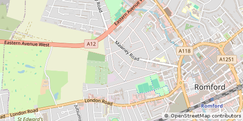 Map of Romford