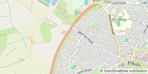 Map of ELY, Cambridgeshire