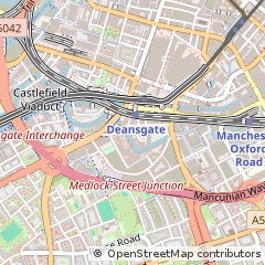 Map of Manchester, Lancashire