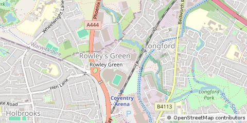 Map of Coventry, West Midlands