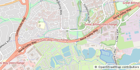Map of Little Billing, Northamptonshire