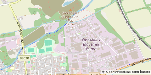 Map of Broxburn, NR Edinburgh