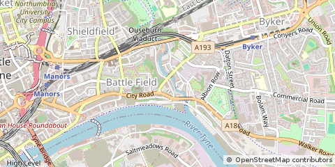 Map of Newcastle Upon Tyne