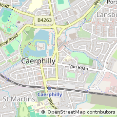 Map of Caerphilly, MID Glamorgan