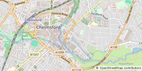 Map of Chelmsford, Essex
