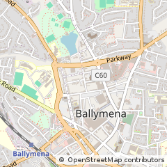Map of Ballymena, County Antrim