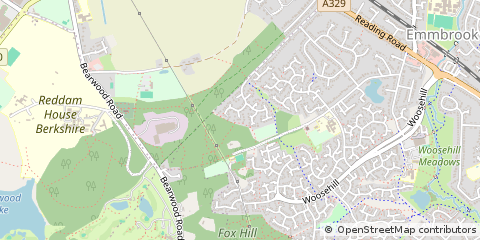 Map of Wokingham, Berkshire