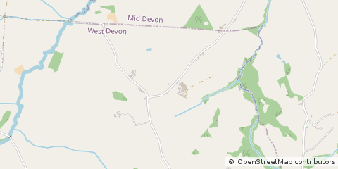 Map of Spreyton, Devon