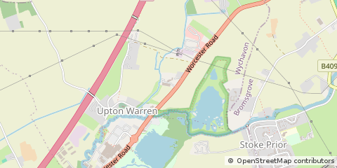 Map of Bromsgrove, Worcestershire