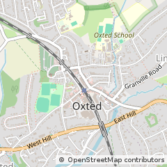 Map of Oxted, Surrey