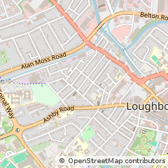 Map of Loughborough, Leicestershire