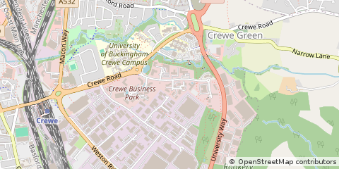 Map of Crewe, Cheshire
