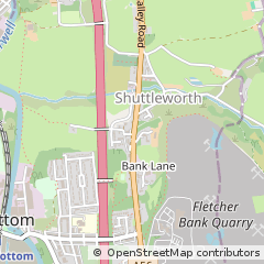 Map of Bury, Lancashire
