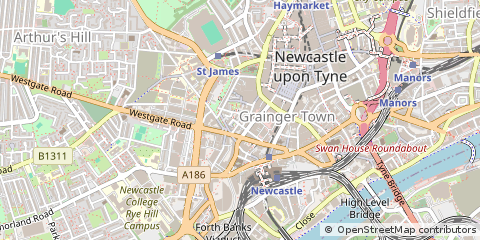 Map of Newcastle Upon Tyne
