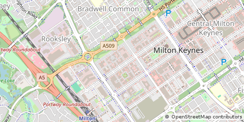Map of Milton Keynes, Bucks