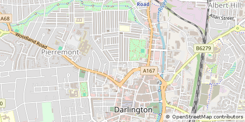 Map of Darlington