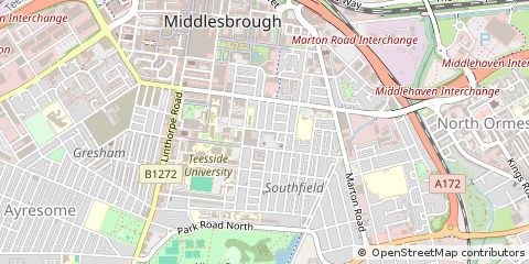 Map of Middlesbrough