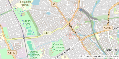 Map of Edgware, Middlesex