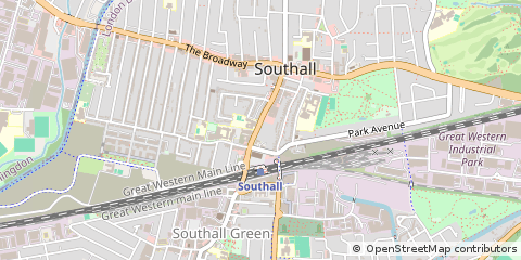 Map of Southall, Middlesex