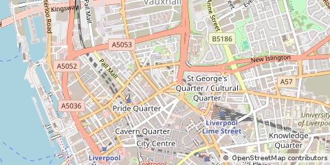 Map of Liverpool, Merseyside