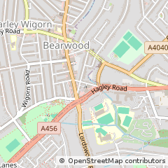 Map of Birmingham, West Midlands