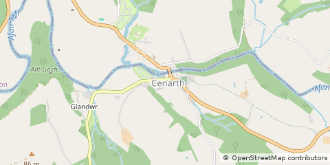 Map of Newcastle Emlyn, Carmarthenshire
