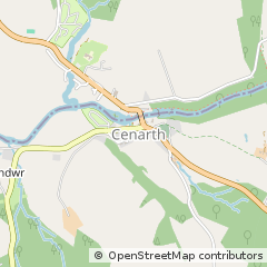 Map of Newcastle Emlyn, Carmarthenshire