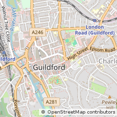 Map of Guildford, Surrey