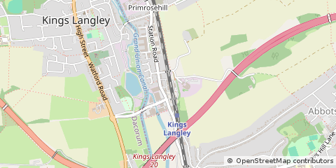 Map of Kings Langley, Hertfordshire