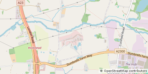 Map of Haywards Heath, West Sussex
