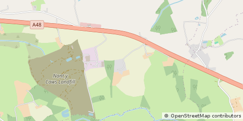 Map of Carmarthen, Dyfed