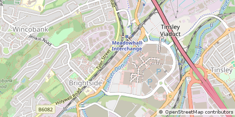 Map of Sheffield, South Yorkshire