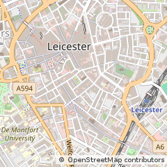 Map of Leicester, Leicestershire