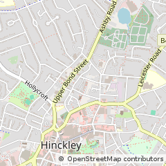 Map of Hinckley, Leicestershire