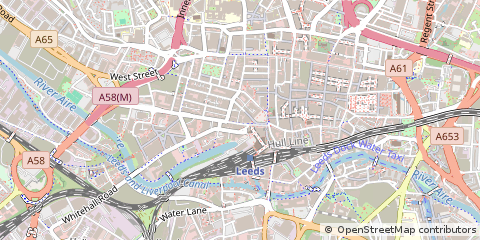 Map of Leeds, Yorkshire