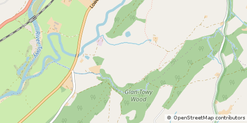 Map of Llandovery, Carmarthenshire